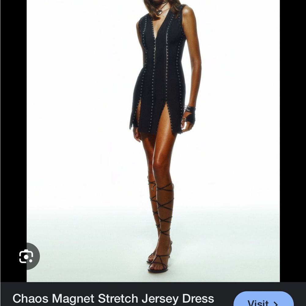 CHAOS MAGNET STRETCH JERSEY DRESS WITH HOOK AND EYE - Picture 2 of 2